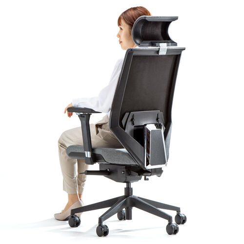 ファブリックチェア（ロッキングチェア・シンクロロッキング・前傾機能付き・ハイバック・4Dアームレスト・ヘッドレスト・ランバーサポート・ウレタンキャスター・高耐荷重）