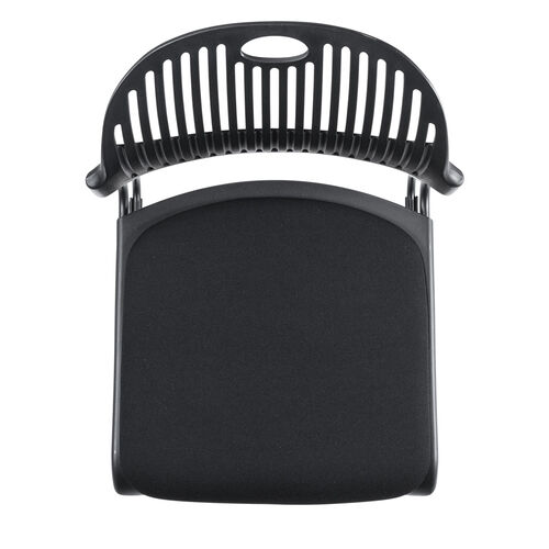 スタッキングチェア（ミーティングチェア・会議用チェア・4脚セット・スタッキング・軽量・ブラック）