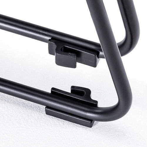 スタッキングチェア（ミーティングチェア・会議用チェア・4脚セット・スタッキング・軽量・ブラック）