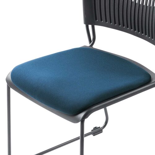 スタッキングチェア（ミーティングチェア・会議用チェア・4脚セット・スタッキング・軽量・ブルー）