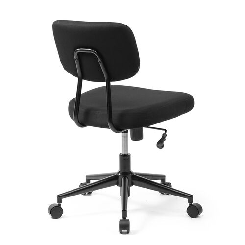 オフィスチェア（事務チェア・ワークチェア・コンパクトチェア・小型・スタイリッシュ・ロッキング機能・ブラック）