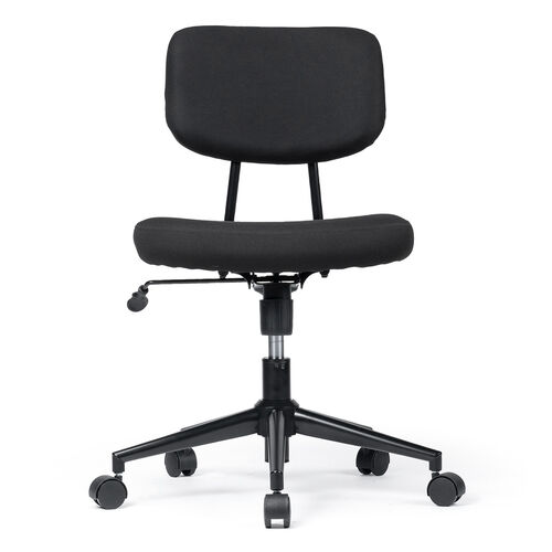 オフィスチェア（事務チェア・ワークチェア・コンパクトチェア・小型・スタイリッシュ・ロッキング機能・ブラック）