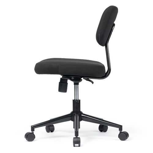 オフィスチェア（事務チェア・ワークチェア・コンパクトチェア・小型・スタイリッシュ・ロッキング機能・ブラック）