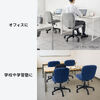 デスクチェア（シンプルオフィスチェア・ワークチェア・布張り・キャスター付き・ブラック）