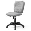 デスクチェア（シンプルオフィスチェア・ワークチェア・布張り・キャスター付き・ グレー）