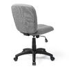 デスクチェア（シンプルオフィスチェア・ワークチェア・布張り・キャスター付き・ グレー）
