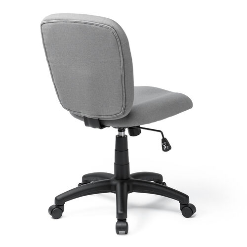 デスクチェア（シンプルオフィスチェア・ワークチェア・布張り・キャスター付き・ グレー）