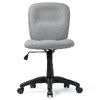 デスクチェア（シンプルオフィスチェア・ワークチェア・布張り・キャスター付き・ グレー）