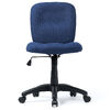 デスクチェア（シンプルオフィスチェア・ワークチェア・布張り・キャスター付き・ネイビー）