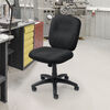 デスクチェア（防汚・防傷・シンプルオフィスチェア・ワークチェア・布張り・キャスター付き・ブラック）