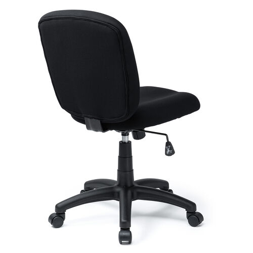 デスクチェア（防汚・防傷・シンプルオフィスチェア・ワークチェア・布張り・キャスター付き・ブラック）