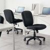 デスクチェア（防汚・防傷・シンプルオフィスチェア・ワークチェア・布張り・キャスター付き・ブラック）