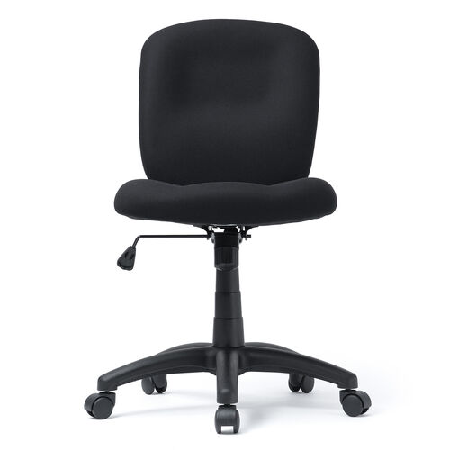 デスクチェア（防汚・防傷・シンプルオフィスチェア・ワークチェア・布張り・キャスター付き・ブラック）
