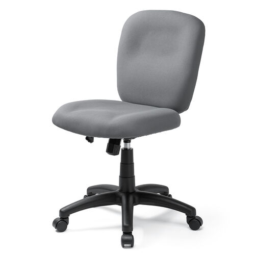 デスクチェア（防汚・防傷・シンプルオフィスチェア・ワークチェア・布張り・キャスター付き・グレー）