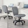 デスクチェア（防汚・防傷・シンプルオフィスチェア・ワークチェア・布張り・キャスター付き・グレー）