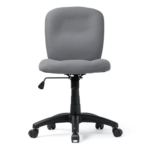 デスクチェア（防汚・防傷・シンプルオフィスチェア・ワークチェア・布張り・キャスター付き・グレー）