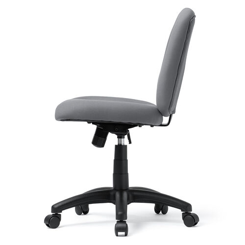 デスクチェア（防汚・防傷・シンプルオフィスチェア・ワークチェア・布張り・キャスター付き・グレー）