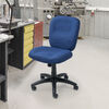 デスクチェア（防汚・防傷・シンプルオフィスチェア・ワークチェア・布張り・キャスター付き・ネイビー）