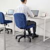 デスクチェア（防汚・防傷・シンプルオフィスチェア・ワークチェア・布張り・キャスター付き・ネイビー）