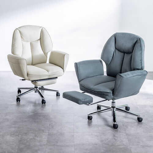 ソファチェア（スライド式オットマン・最大傾斜角度135°・シンクロロッキング・ロッキング3段階固定・フルフラットアームレスト・ソファオフィスチェア・在宅・テレワーク・ベージュ）