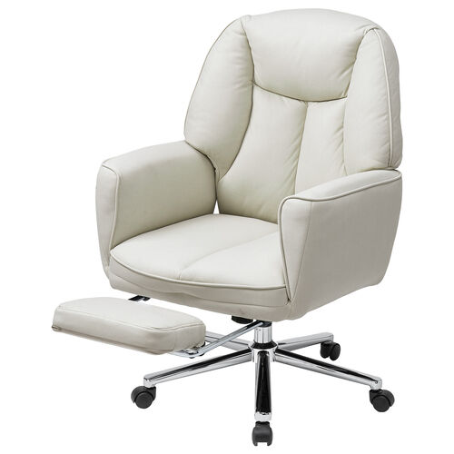 ソファチェア（スライド式オットマン・最大傾斜角度135°・シンクロロッキング・ロッキング3段階固定・フルフラットアームレスト・ソファオフィスチェア・在宅・テレワーク・ベージュ）