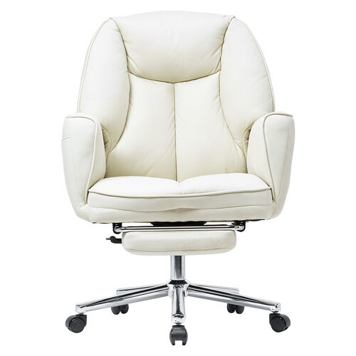 ソファチェア（スライド式オットマン・最大傾斜角度135°・シンクロロッキング・ロッキング3段階固定・フルフラットアームレスト・ソファオフィスチェア・在宅・テレワーク・ベージュ）