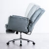 ソファチェア（スライド式オットマン・最大傾斜角度135°・シンクロロッキング・ロッキング3段階固定・フルフラットアームレスト・ソファオフィスチェア・在宅・テレワーク・グレー）