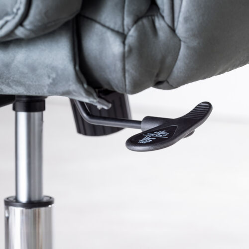 ソファチェア（スライド式オットマン・最大傾斜角度135°・シンクロロッキング・ロッキング3段階固定・フルフラットアームレスト・ソファオフィスチェア・在宅・テレワーク・グレー）