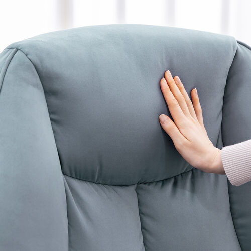 ソファチェア（スライド式オットマン・最大傾斜角度135°・シンクロロッキング・ロッキング3段階固定・フルフラットアームレスト・ソファオフィスチェア・在宅・テレワーク・グレー）