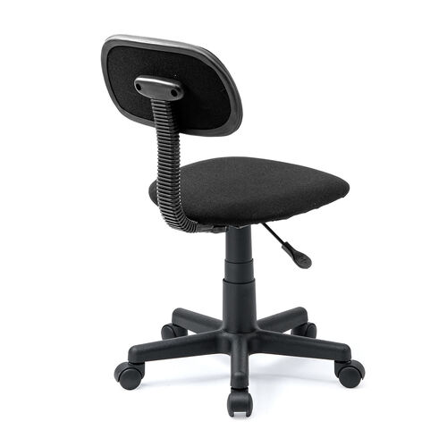 オフィスチェア（シンプルチェア・ガス圧昇降・布張り・キャスター付・ブラック）