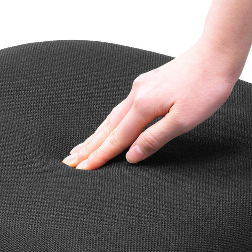 オフィスチェア（シンプルチェア・ガス圧昇降・布張り・キャスター付・ブラック）