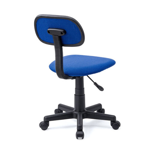 オフィスチェア（シンプルチェア・ガス圧昇降・布張り・キャスター付・ブルー）