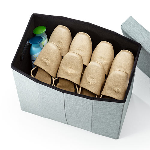 収納スツール（チェア・椅子・収納ボックス・折りたたみ・座面取り外し可能・オットマン・取っ手付き・耐荷重60kg・グレー）