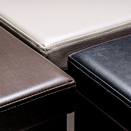 収納スツール（チェア・椅子・収納ボックス・ボックススツール・折りたたみ・オットマン・ソフトレザー・W380×D380×H380・耐荷重100kg・ブラウン）