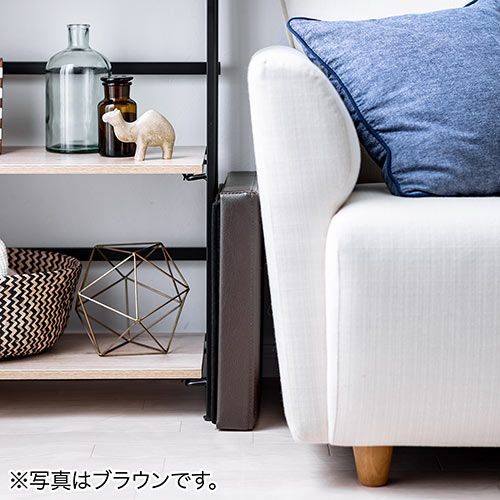 【アウトレット･訳あり・セール】収納スツール（収納ボックス・ボックススツール・折りたたみ・オットマン・ソフトレザー・W380×D380×H380・耐荷重100kg・グレージュ）