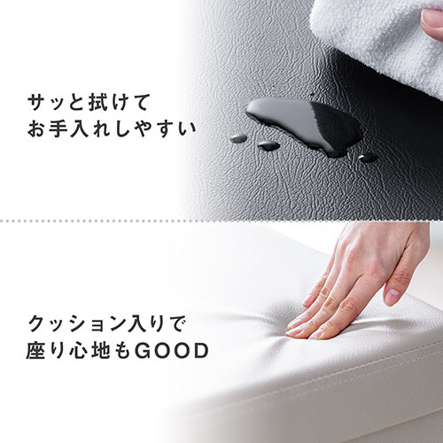 【アウトレット･訳あり・セール】収納スツール（チェア・椅子・収納ボックス・ボックススツール・折りたたみ・オットマン・ソフトレザー・W760×D380×H380・耐荷重200kg・ブラウン）