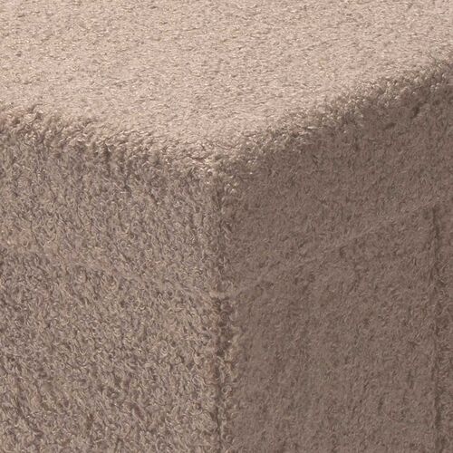 収納スツール（椅子・収納ボックス・折りたたみ・座面取り外し可能・オットマン・耐荷重100kg・ボア生地・ブラウン）