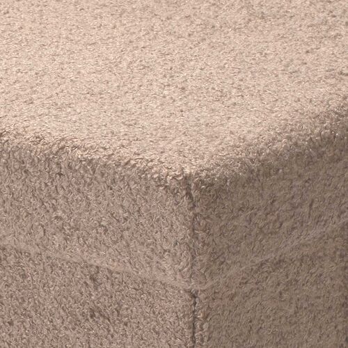 収納スツール（椅子・収納ボックス・折りたたみ・座面取り外し可能・オットマン・耐荷重200kg・ボア生地・ブラウン）