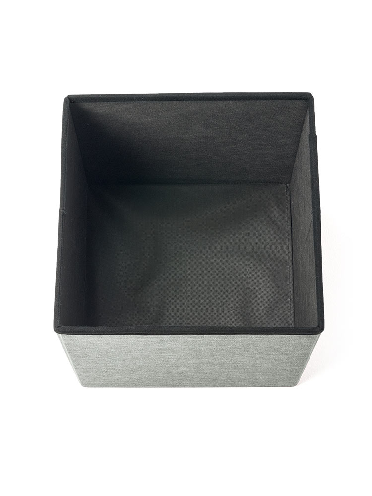 収納スツール（椅子・収納ボックス・折りたたみ・座面取り外し可能・オットマン・耐荷重100kg・グレー）