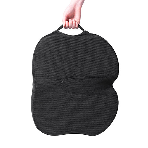 低反発ウレタンクッション（メッシュ生地 裏面滑り止め 洗濯可能 取っ手付き テレワーク 在宅勤務 椅子クッション 座布団）