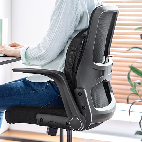 低反発ウレタンクッション（メッシュ生地 裏面滑り止め 洗濯可能 取っ手付き テレワーク 在宅勤務 椅子クッション 座布団）