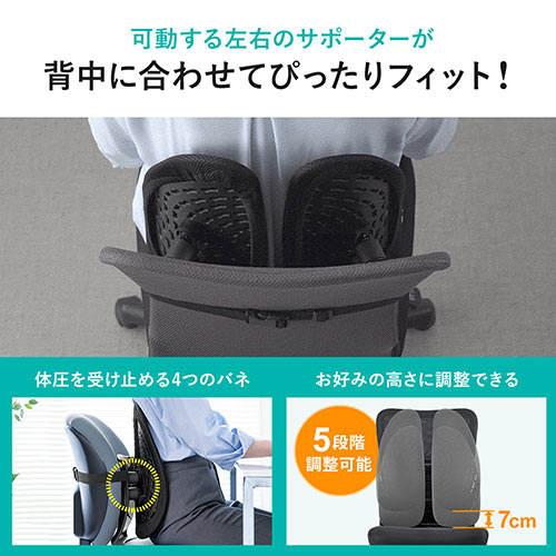 ランバーサポート（メッシュ・シートクッション・おすすめ・ぶれー） SNCCS2GY