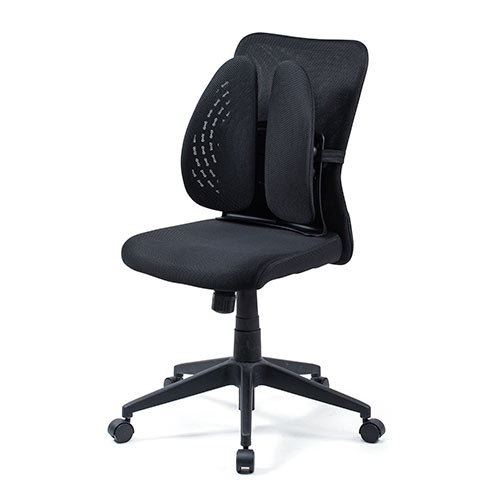 ランバーサポート（メッシュ・シートクッション・おすすめ・ブラック） SNCCS2