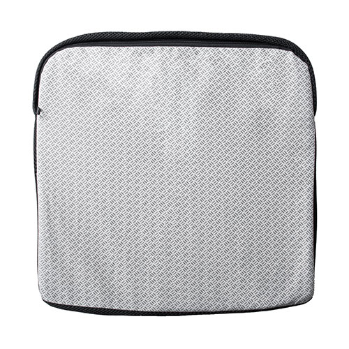 ウレタンクッション（高密度・エルゴ形状・接触冷感生地・裏面滑り止め・洗濯可能・テレワーク・在宅勤務・クッション・座布団・黒）