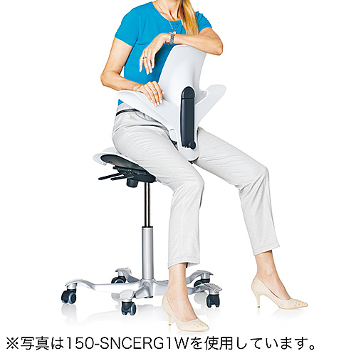 エルゴノミクスチェア（人間工学オフィスチェア・高さ調節・上下昇降デスク対応・HAG・Capisco Puls・ブラック）