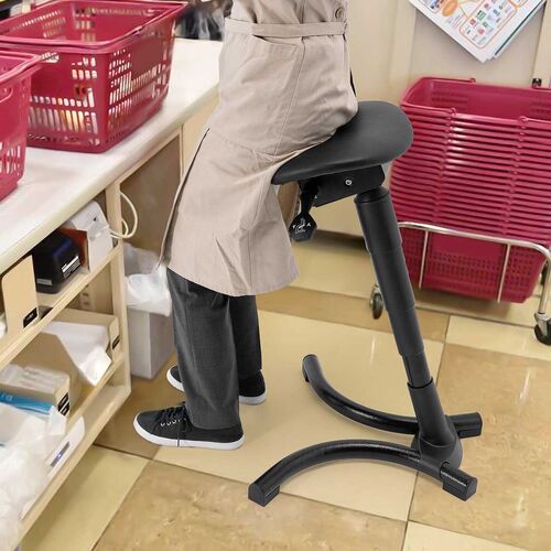 バランスチェア エルゴチェア ハイスツール 姿勢矯正 腰痛対策 ガス圧昇降 座面角度調節 立ち仕事 昇降デスク 現場 工場 レジ