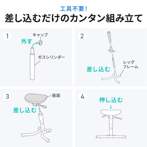 バランスチェア エルゴチェア ハイスツール 姿勢矯正 腰痛対策 ガス圧昇降 座面角度調節 立ち仕事 昇降デスク 現場 工場 レジ