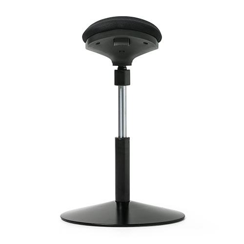 スツール（スタンディング・昇降デスク対応・座面可動・人間工学・ガス圧・高さ調整・ブラック）