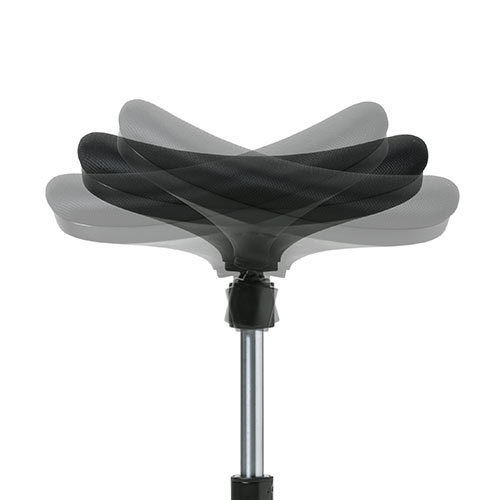 スツール（スタンディング・昇降デスク対応・座面可動・人間工学・ガス圧・高さ調整・ブラック）