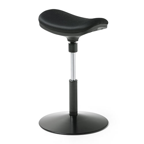 スツール（スタンディング・昇降デスク対応・座面可動・人間工学・ガス圧・高さ調整・ブラック）